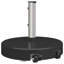  Base de parasol sur roulettes avec poignée en granit noir rond de 64 lb
