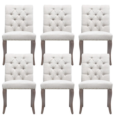 Aalbert Chenille Upholstered Tufted Dining Chairs