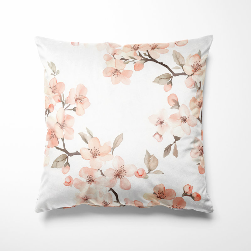 Coussin Floral, H 16 po x l 16 po