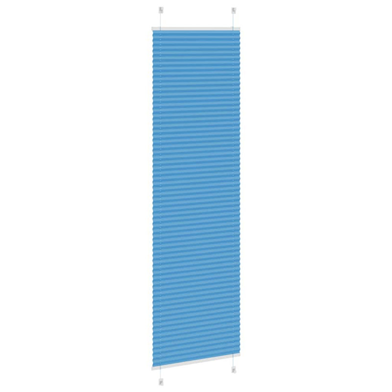 Room Darkening Pleated Blind, Blue, 55cmW x 200cmL