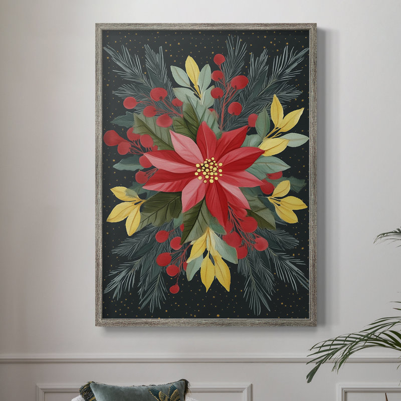 «Christmas Holiday Art CX», reproduction encadrée - bois massif, H 11 po x l 9 po