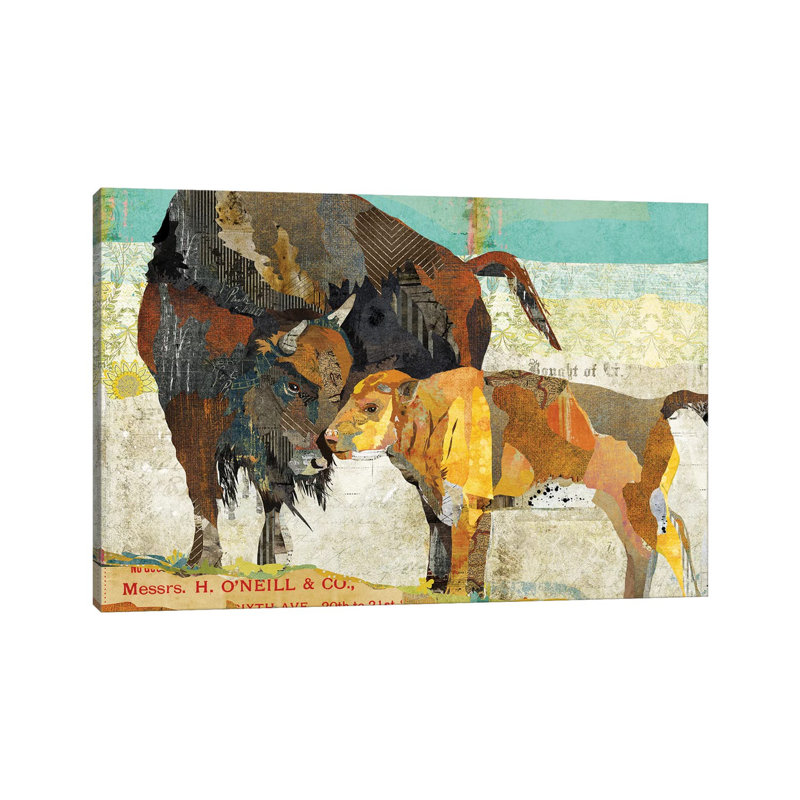 Bison Son by Traci Anderson - Painting on Canvas, Wrapped Canvas, 45.72cm H x 66.04cm W x 1.91cm D