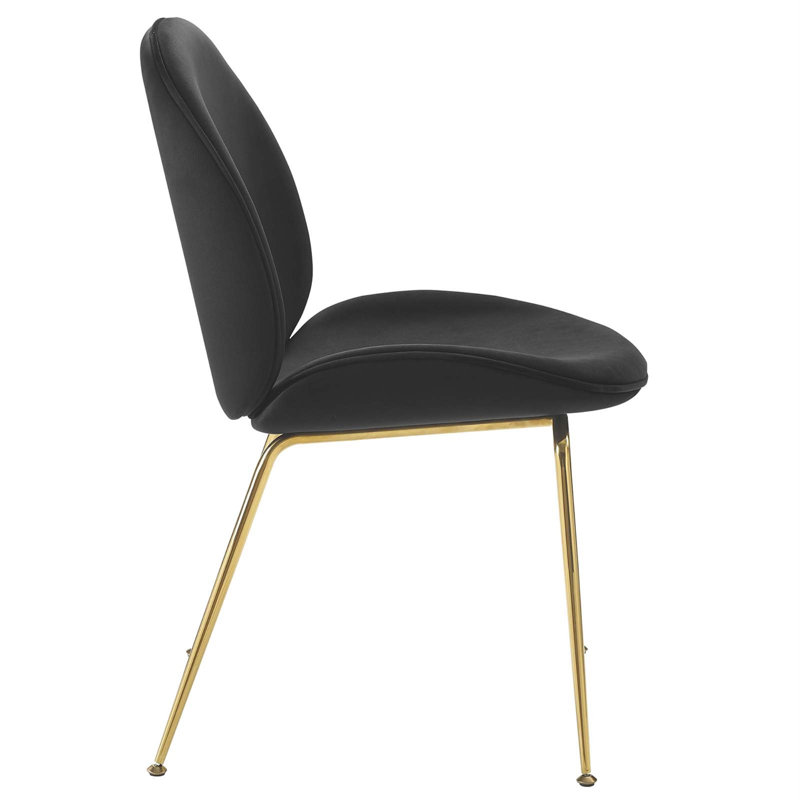 Chaise de salle à manger Scoop Gold, Noir