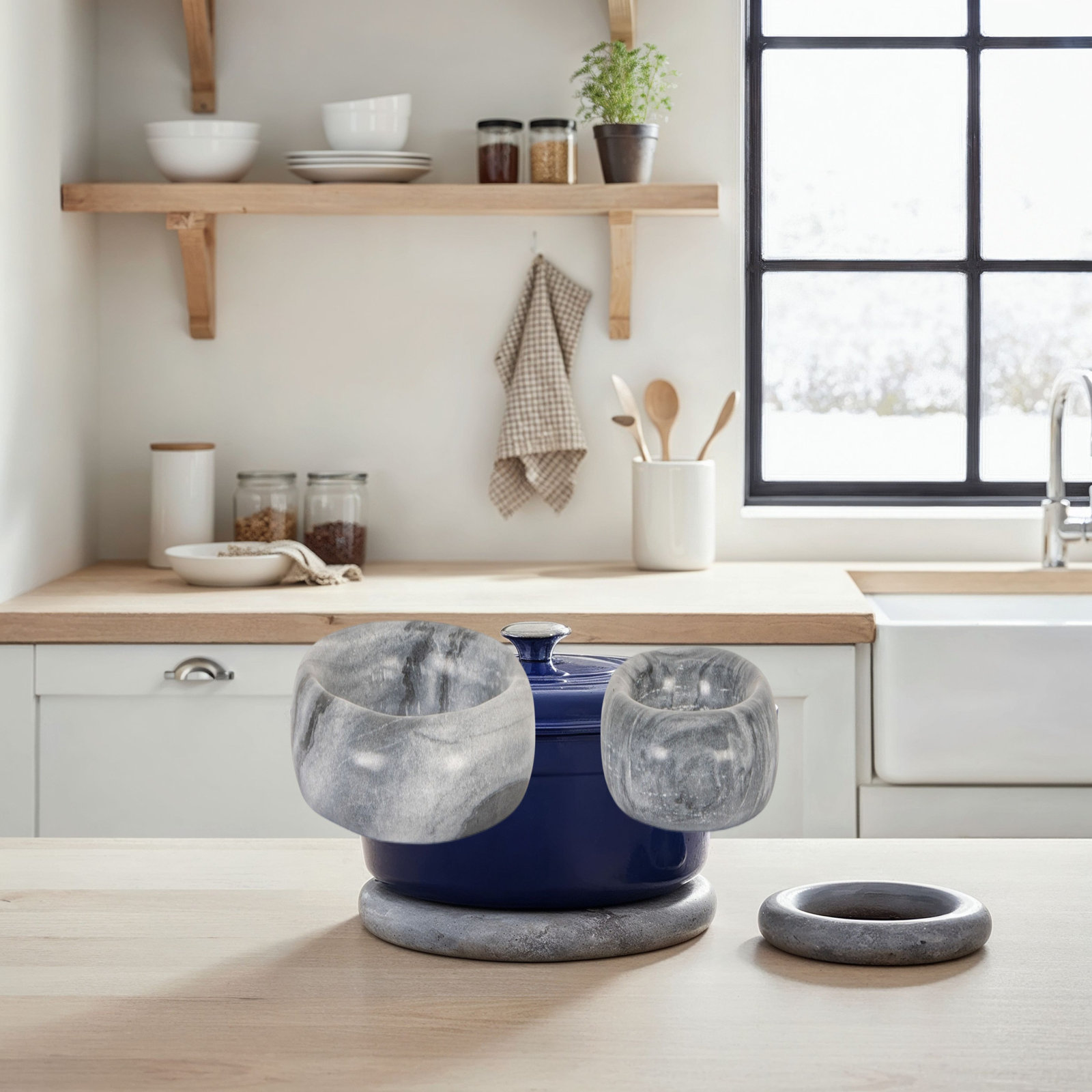 Marble Trivet, Gray