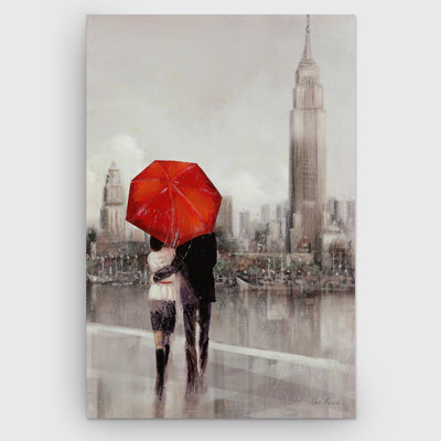 «Modern Couple in New York» par Ruane Manning - reproduction d'art sur toile