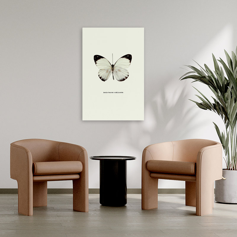 Papillon blanc - Art avec papillons, H 36 po x l 24 po