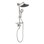 4 jets ronds de 9,76 po Système de douche à haute pression avec porte-savon (valve incluse)