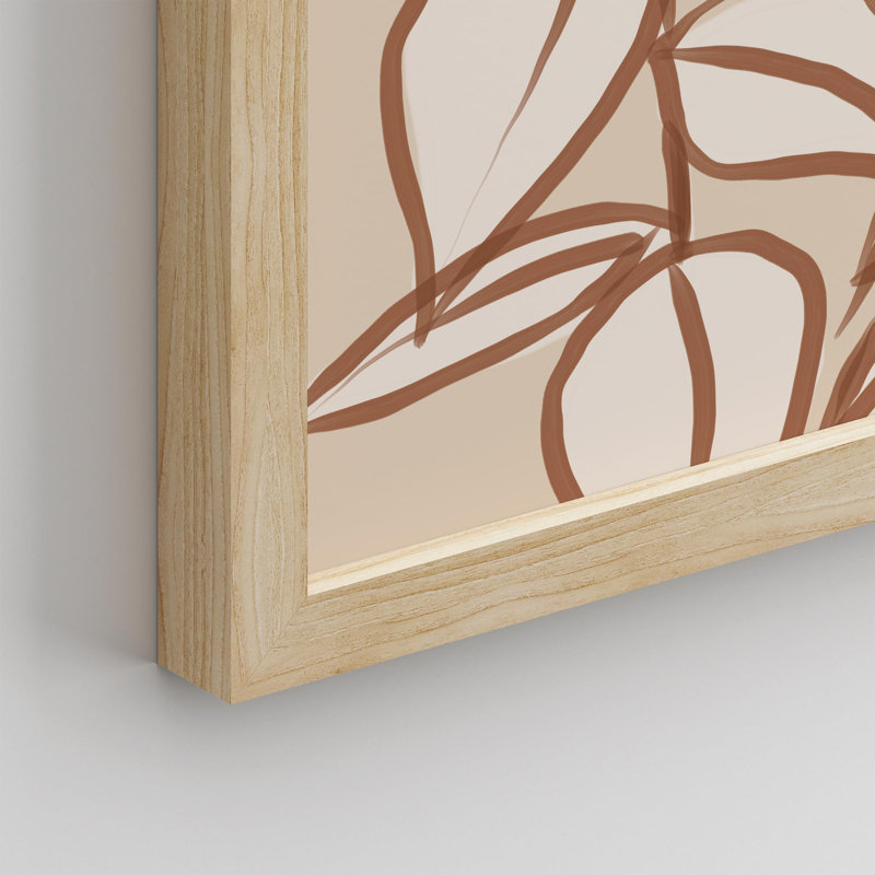 «Botanical Leaves Line Art» sur papier, Naturel, H 14 po x l 11 po