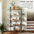 Nuttall Vintage Industrial Etagere Bookcase for Living Room, Office, Kitchen-1779530079