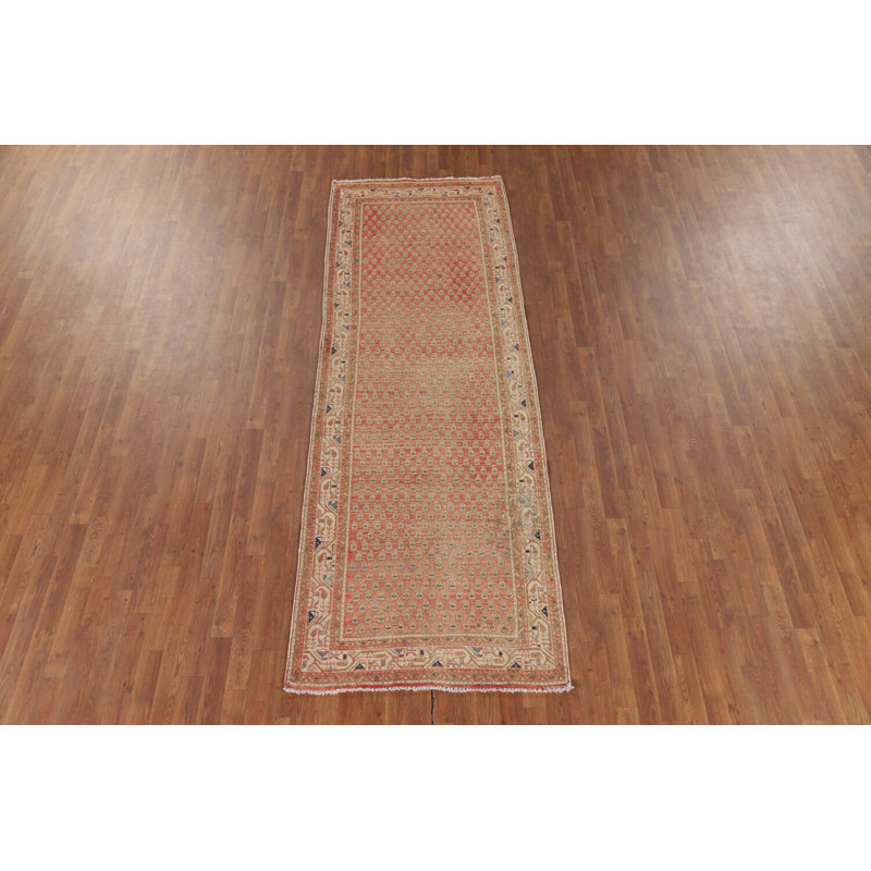 Tapis de couloir traditionnel en laine Vintage