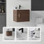 Ensemble de meuble-lavabo mural 20 po avec lavabo et portes à fermeture en douceur pour petites salles de bain-133397047-133397050
