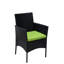 Mobilier de patio 4 pièces: fauteuils rembourrés et table à thé d'extérieur: coussins