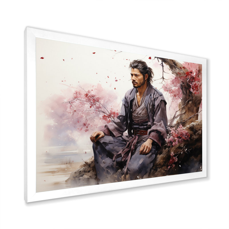 Asian Art Samurais Resolve V, reproduction d'art sur toile, H 12 po x l 20 po x P 1 po, Cadre photo blanc