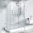 Monteray 40" W x 32" D x 79" H Hinged Frameless Shower Enclosure with 3/8  Clear Glass&Base-50962090
