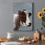 Vache sur métal galvanisé - peinture sur toile tendue-1307923214