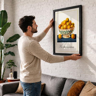 Clementines Still Life Vintage - Framed Print