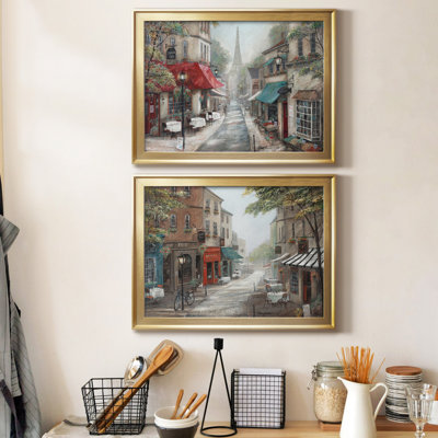 " Eiffel View from Charlie's Café " 2 Piece Art Color Photography Print