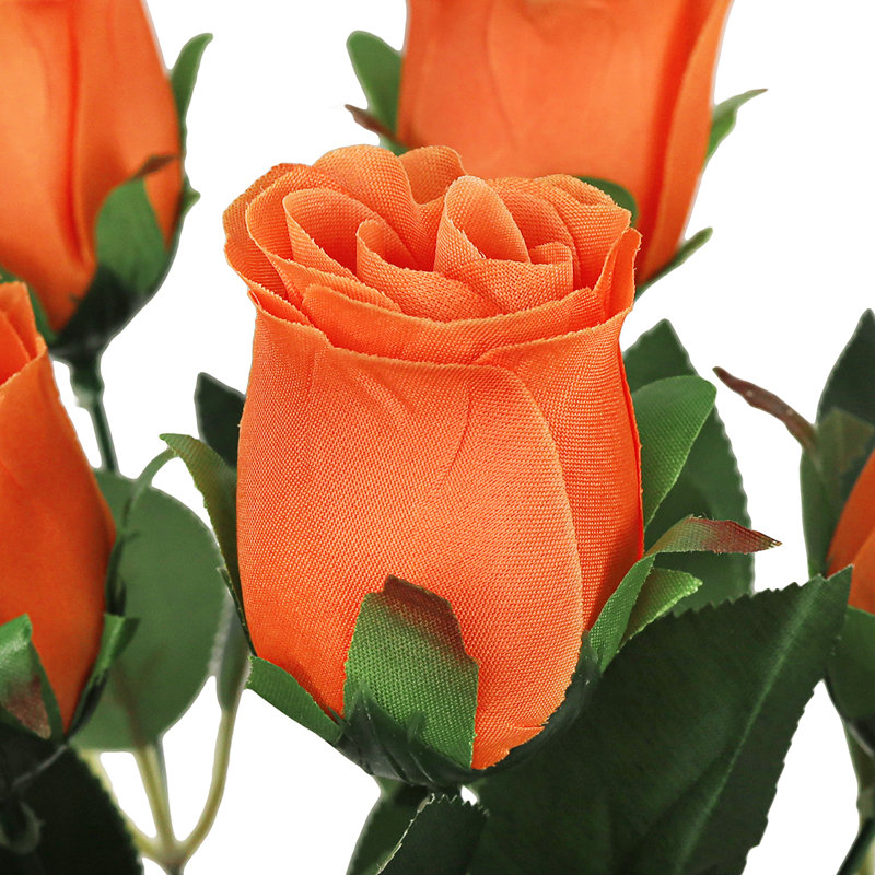 Bouquet de roses artificielles, Orange