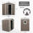 Outdoor Metal Storage Shed Gray With Window-110646500