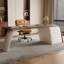 Bureau à 3 tiroirs brun noyer + blanc massif + bois manufacturé-2097471497-2097471510