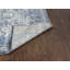 Tapis bleu/blanc en laine tissée à la machine Burkhardt-809303559