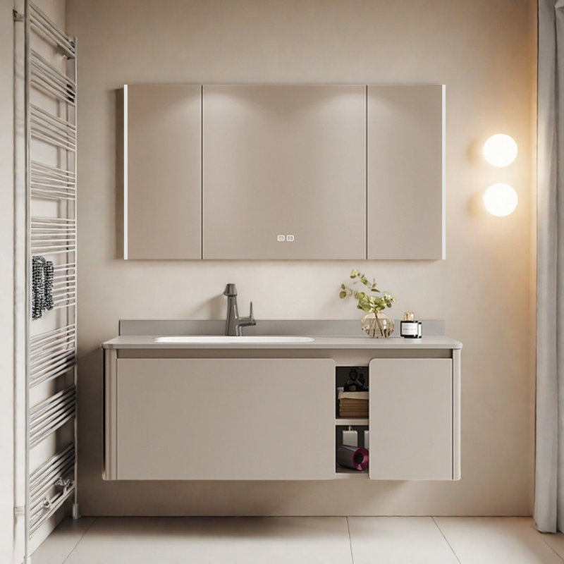 Modern cream style bathroom cabinet
