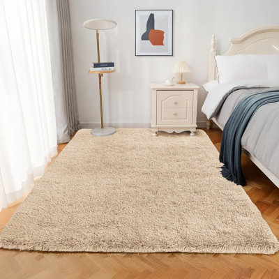 Tapis intérieur / extérieur doux et moelleux à poils longs - Confort luxueux et design élégant