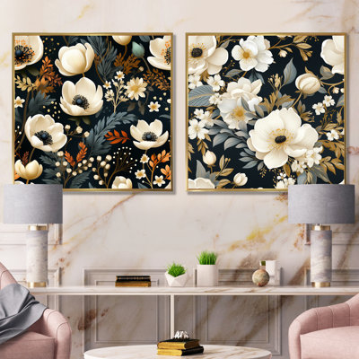 Enes - ensemble de 2 impressions murales florales