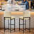 Bar Stools Set Of 4, 30'' Tall Barstools, Counter Height Bar Stools With Back Support, Faux Leather, Metal Legs, Upholstered Seat Cushion Modern Barstool, Use For Kitchen Island Home Bar, Beige-115368255