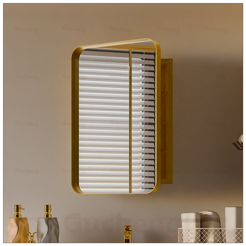 Pharmacie à cadre en métal durable avec miroir et tablettes réglables pour le rangement et la commodité de la salle de bain