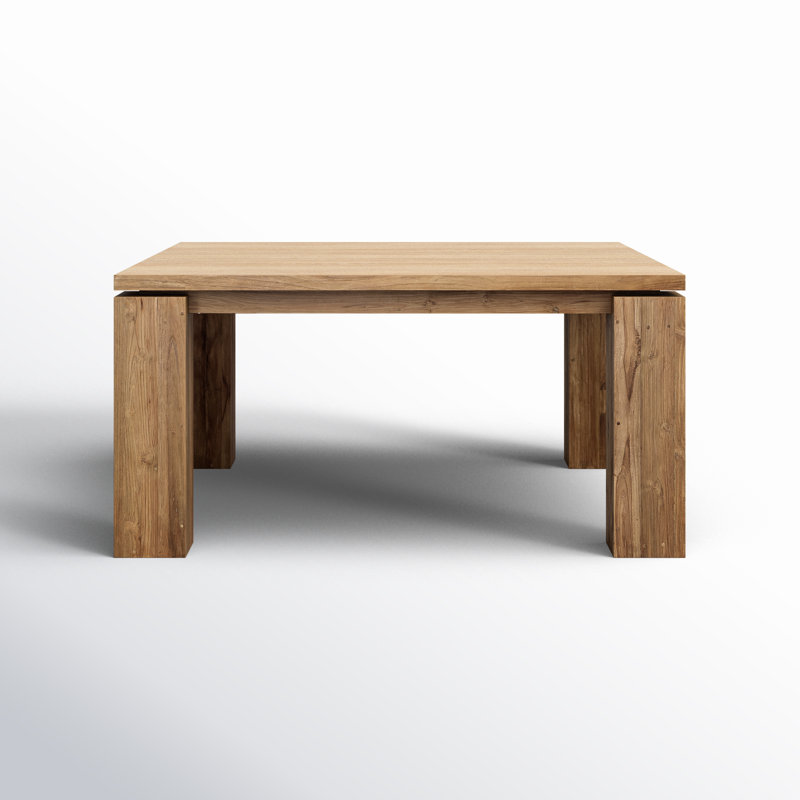 Micah 63" Wide Teak Dining Table, Natural