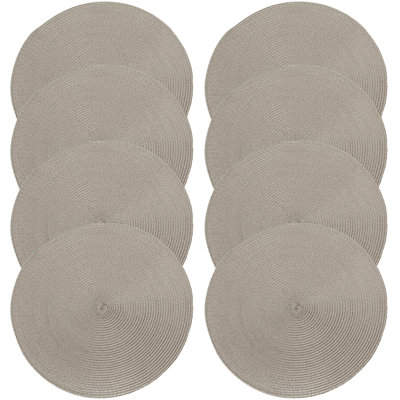 Brammer Polypropylene Plastic Round Placemat