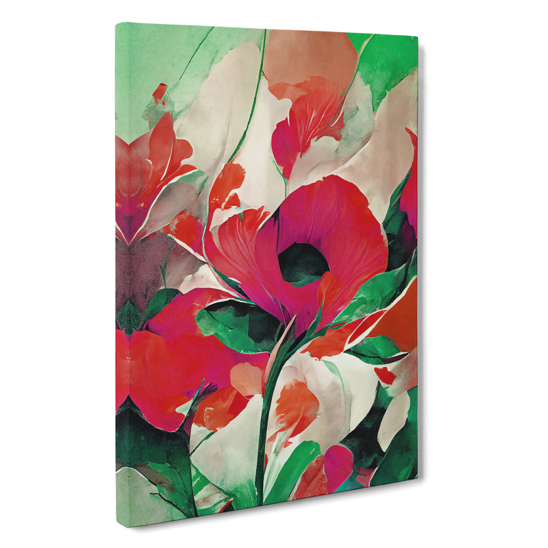 Abstract Floral Modern No.5 - Wrapped Canvas, 50cm H x 35cm W x 3cm D