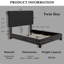 Structure de lit en tissu avec tête de lit ajustable Winston Porter-709296181-709296186