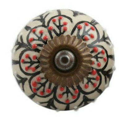Oversized Hand Painted 1.6" Diameter Round Knob