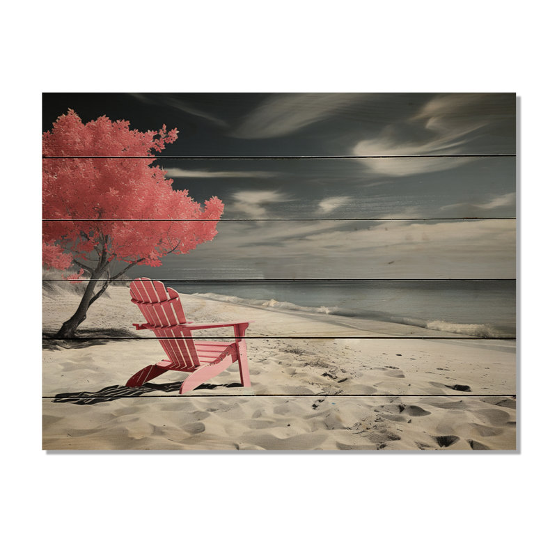 Leming Coastal Retreat sur impression sur bois, H 10 po x l 20 po x P 0,78 po