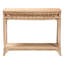 Console Bali & Pari Oxford en tressé de rotin naturel avec tablette ouverte