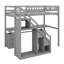 Lit mezzanine avec commode, bureau et bande lumineuse-135700729-135700728