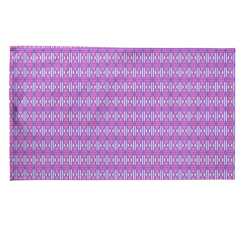 Torchon Gady, Rose / Mauve, Polyester sergé