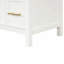 Meuble-lavabo 36 po avec comptoir, meuble-lavabo avec deux portes et trois tiroirs, bois massif, panneaux de fibres à densité moyenne, un paquet, blanc cassé