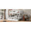 Lit simple superposé simple avec mesures et 2 rangements - blanc, sommeil sécuritaire-726806931