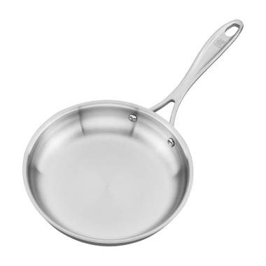 Zwilling Spirit Ceramic Nonstick 9.5-Inch, 18/10 Stainless Steel, Non-Stick, Frying Pan with Glass Lid