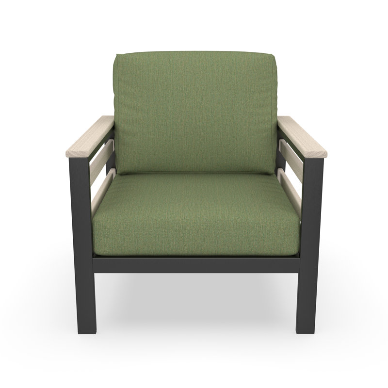 Townsend Patio Chair with Sunbrella® Cushions, Sunbrella Canvas Fern, White