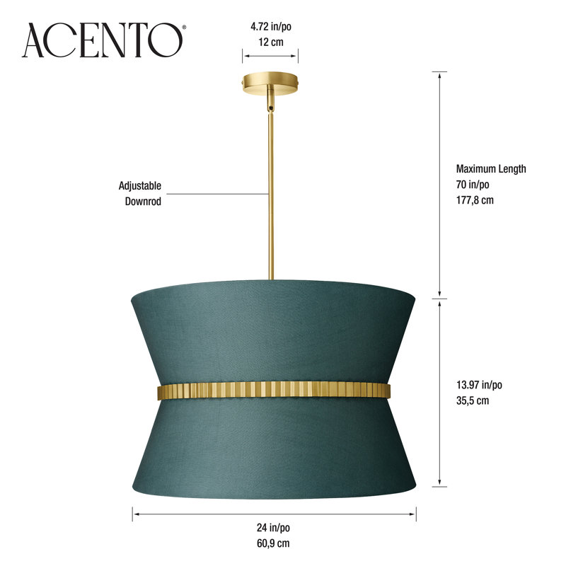 Lustre géométrique à 4 lumières