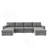 Chenille Modular Sectional Sofa,U Shaped Reversible Couch,Free Combination