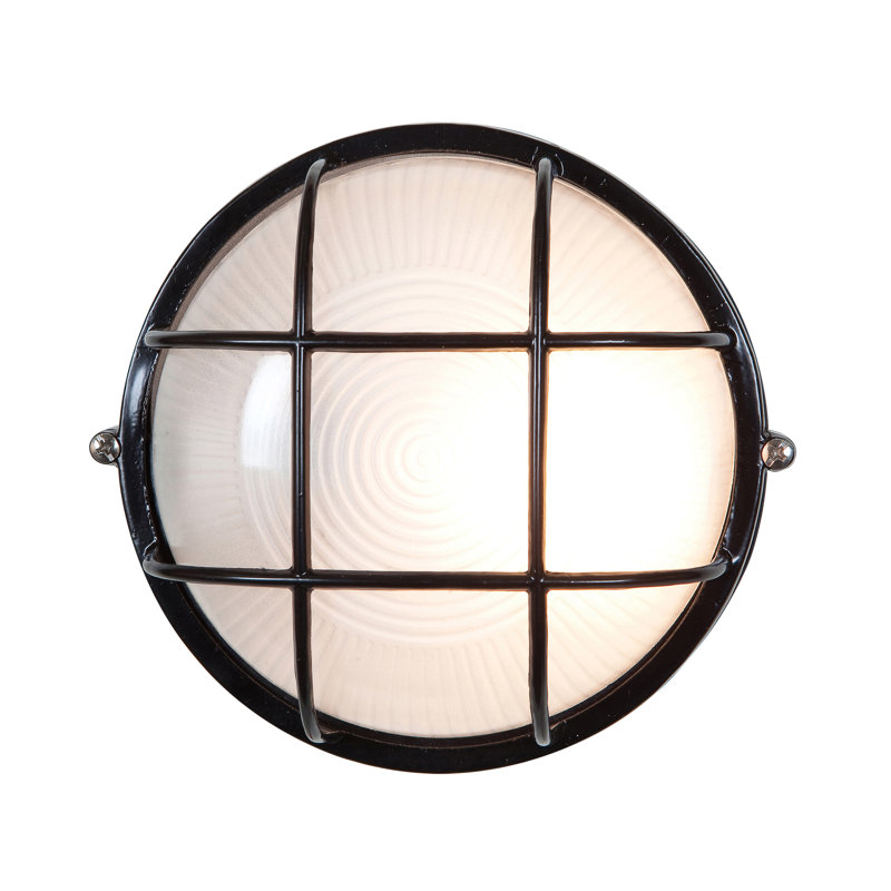 Luminaire d'extérieur à cloison Zurcher, Noir, H 7 po x l 7,5 po x P 4 po