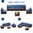 9 Piece Modular Brown PE Rattan Outdoor Conversation Sets, Large Patio Furniture Set with Anti-Rust Steel Frame, Sectional Outdoor Patio Sofa with Coffee Table for Backyard Deck Garden-1618167800