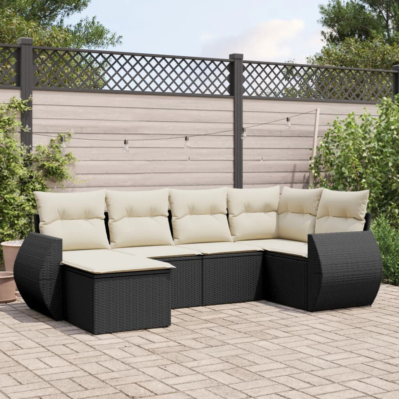 Vidaxl Garden Sofa Set Black