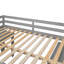 Lit mezzanine double bas avec cabinet, tablettes et bureau portatif à roulettes, lit multifonctionnel-1292871922