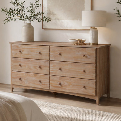Commode 6 tiroirs en pin
